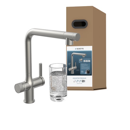 Schutte AQUASTAR PREMIUM spoelwater mengkraan | + koel- en filtersysteem | Rvs look - 99905