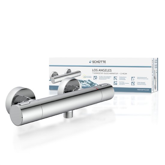 Schutte LOS ANGELES Thermostatische douchekraan | Chroom - 33180