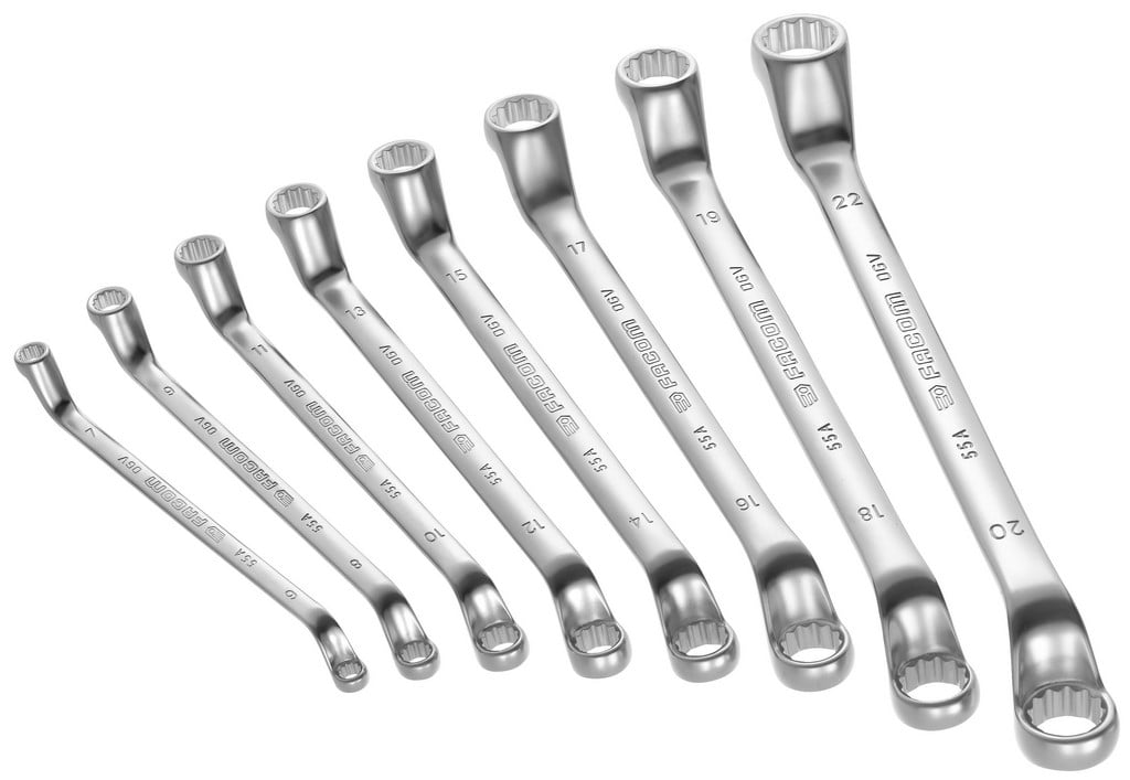 Facom set 8 12-kantringsleutels, metrische maten - 55A.JE8