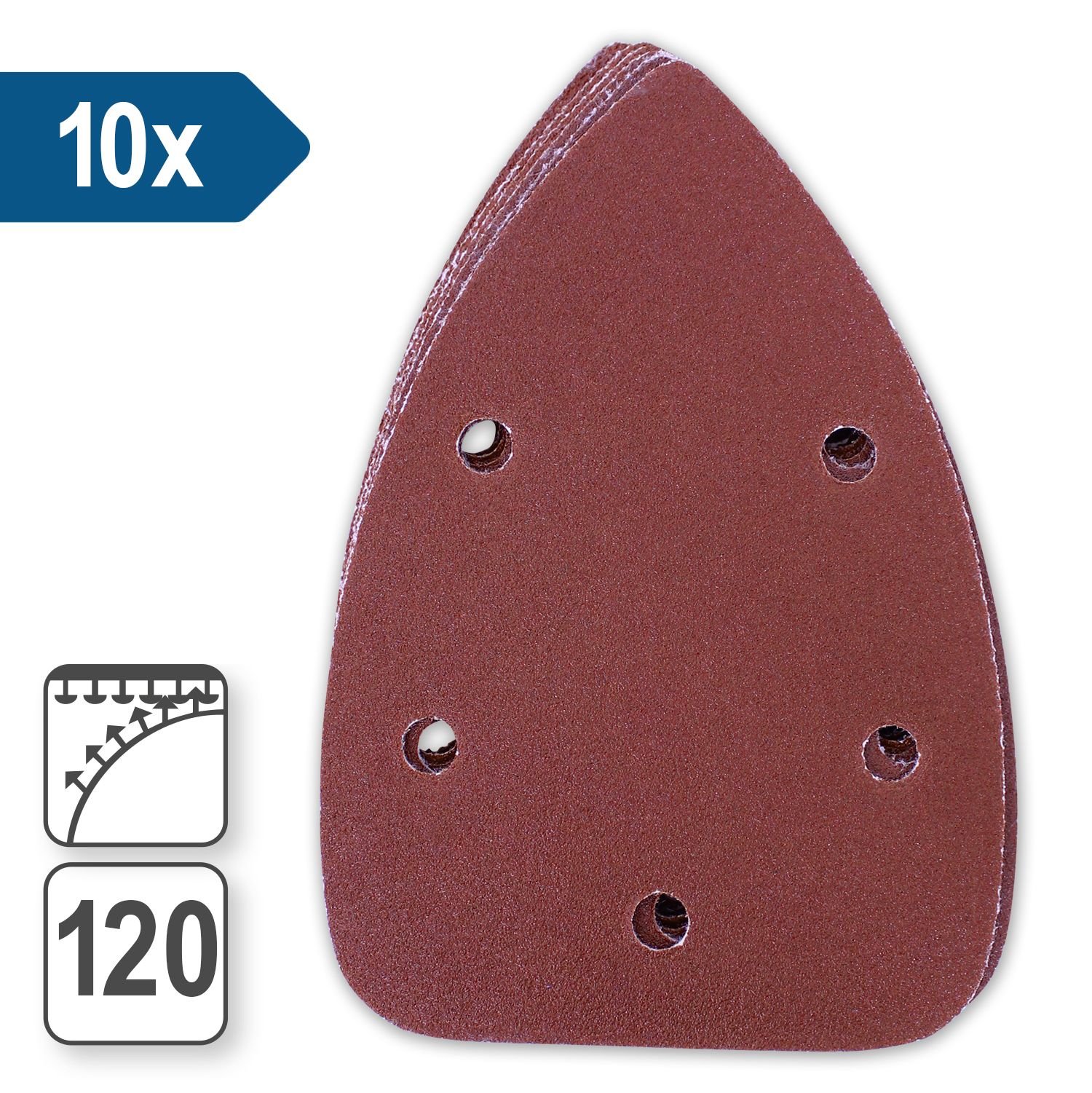Hyundai Accessoires | Schuurpapier Delta | K120 | 10 Stuks - 56651-3