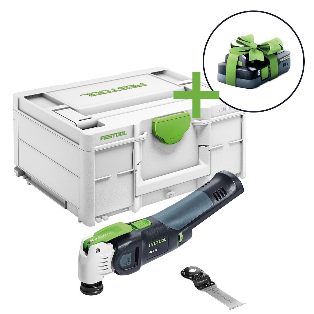 Festool OSC 18 Li E-Basic Oscillerende Accu Multitool VECTURO | Promo | + 4.0Ah accu 577033