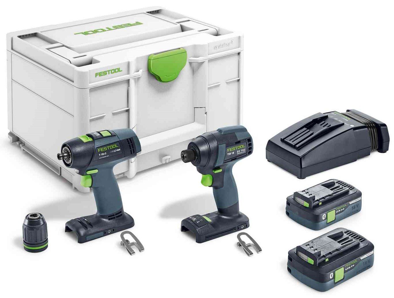 Festool TID 18 HPC 4,0-Set T18 Combiset | TID 18 Accu Slagschroevendraaier + T18+3 Accuboormachine | 18V | 4,0Ah Li-Ion - 577244