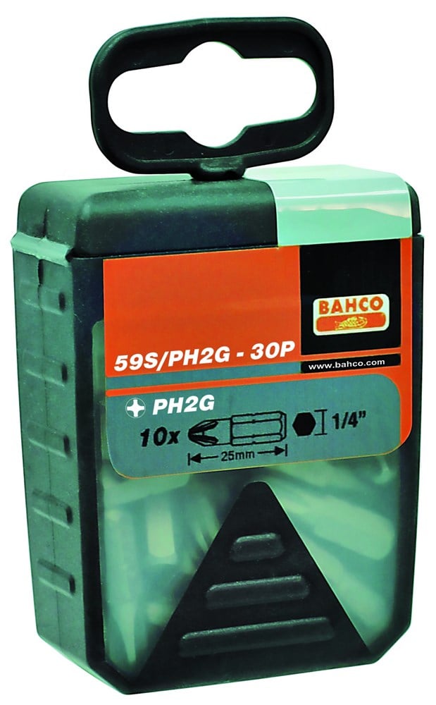 Bahco 30 bits ph2g 25mm 1/4" standard | 59S/PH2G-30P
