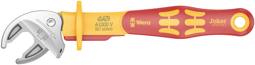 Wera 6004 Joker VDE L VDE geïsoleerde zelfinstellende steeksleutel 16-19 x 5 8-3 4" x 226 mm 05020153001