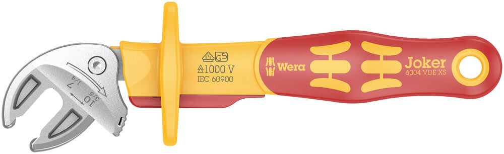 Wera 6004 Joker VDE XS VDE geïsoleerde zelfinstellende steeksleutel 7-10 x 1 4-3 8" x 119 mm 05020150001