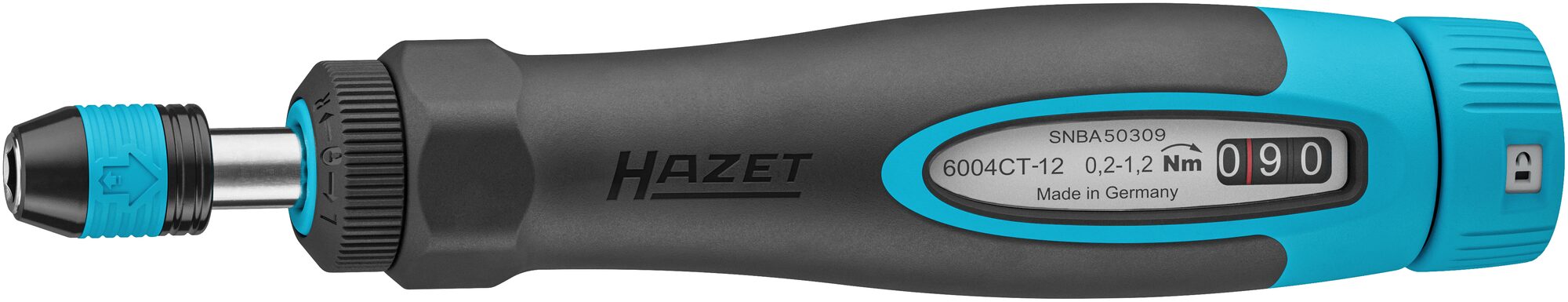 HAZET Draaimoment-schroevendraaier met standaard greep 6004CT-12 - Draaimomentbereik min-max: 0.2 - 1.2 Nm - Nauwkeurigheid: 6% - 1/4 inch (6,3 mm)