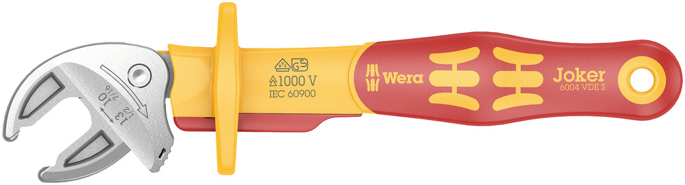 Wera 6004 Joker VDE S VDE geïsoleerde, zelfinstellende steeksleutel, 10-13 x 7/16-1/2" x 155 mm - 05020151001