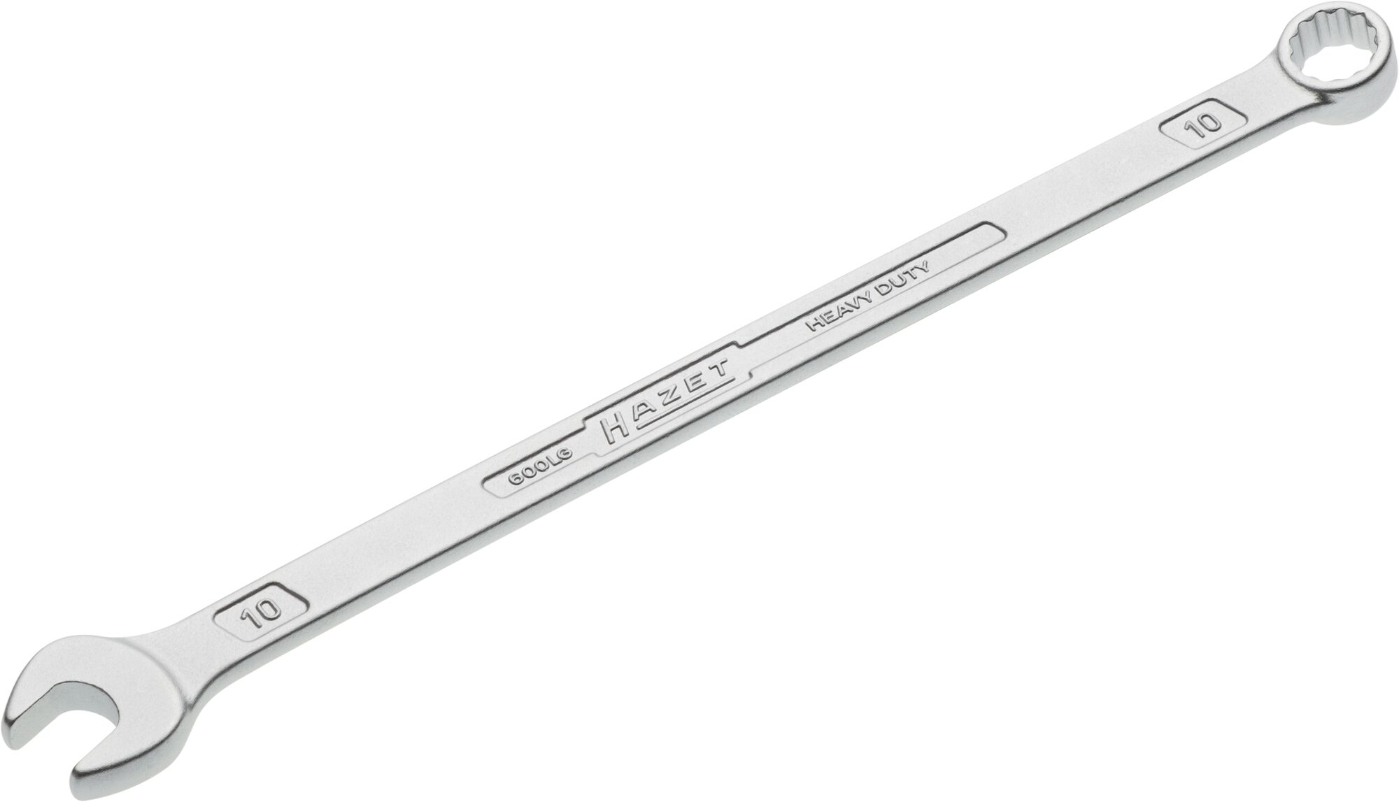 HAZET Ring-steeksleutel · extra lang · slanke uitvoering 600LG-10 · Buitentwaalfkant tractieprofiel · SW 10 mm