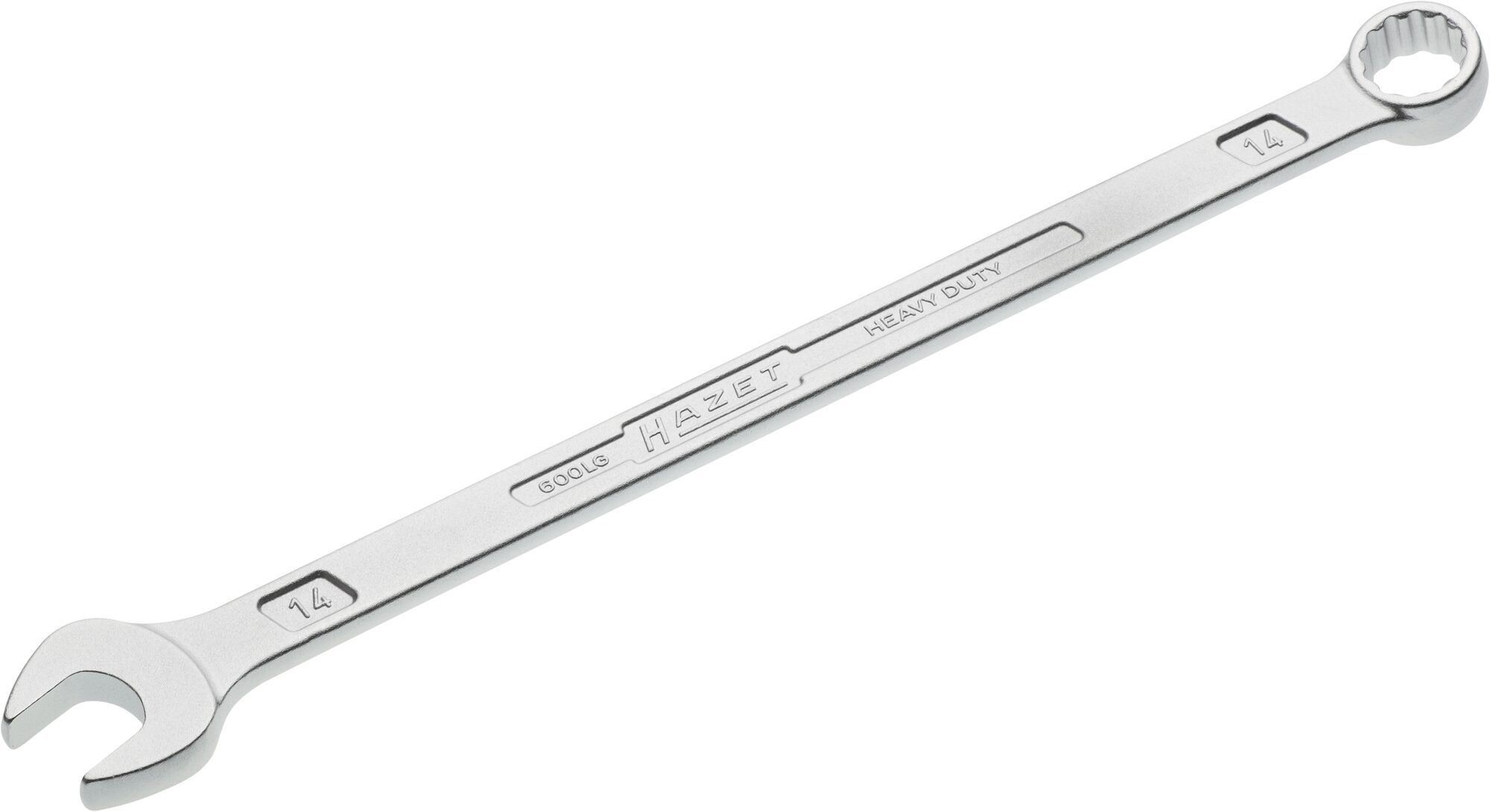 HAZET Ring-steeksleutel · extra lang · slanke uitvoering 600LG-14 · Buitentwaalfkant tractieprofiel · SW 14 mm