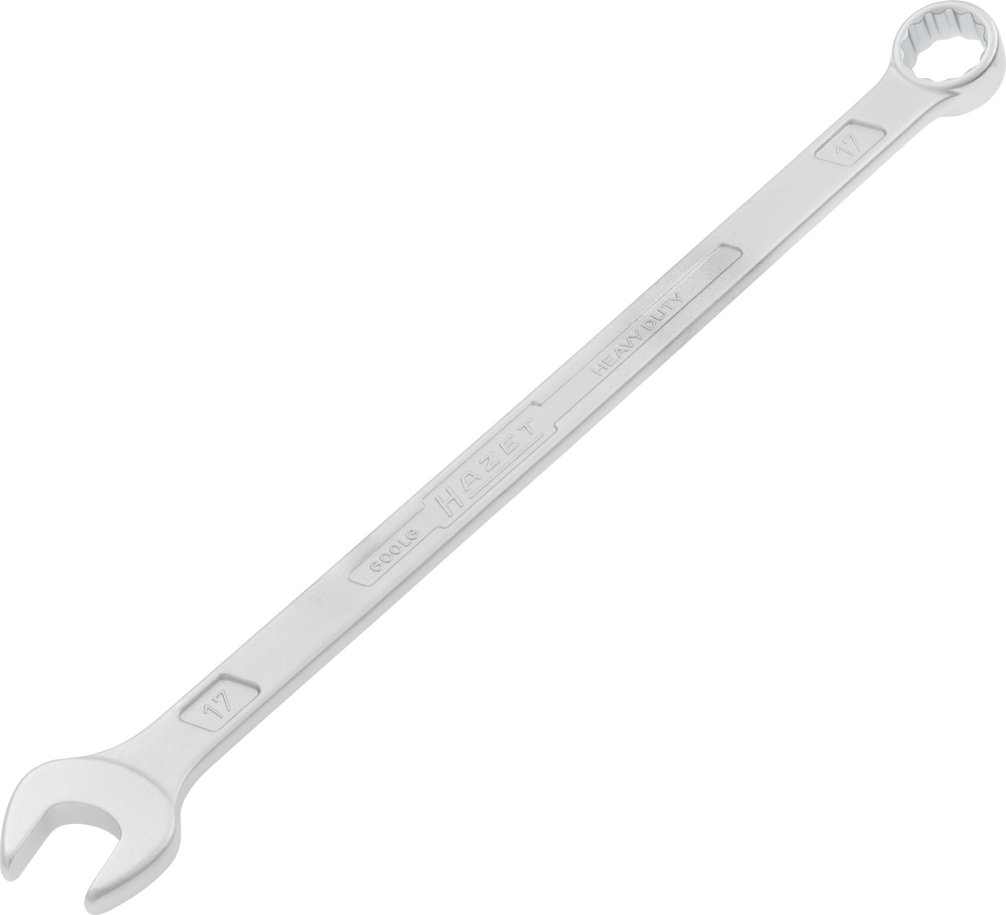HAZET Ring-steeksleutel · extra lang · slanke uitvoering 600LG-17 · Buitentwaalfkant tractieprofiel · SW 17 mm