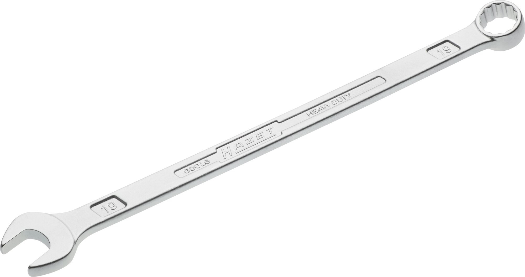HAZET Ring-steeksleutel · extra lang · slanke uitvoering 600LG-19 · Buitentwaalfkant tractieprofiel · SW 19 mm