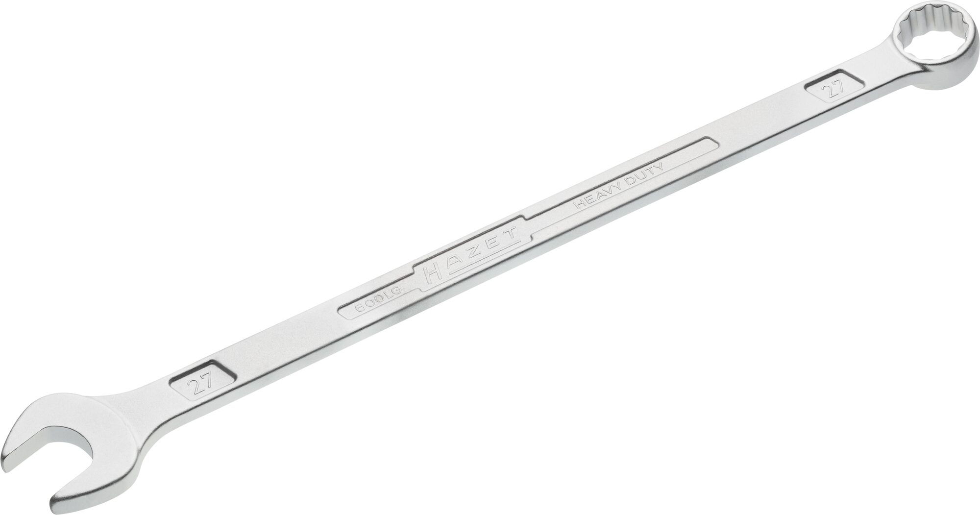 HAZET Ring-steeksleutel · extra lang · slanke uitvoering 600LG-27 · Buitentwaalfkant tractieprofiel · SW 27 mm