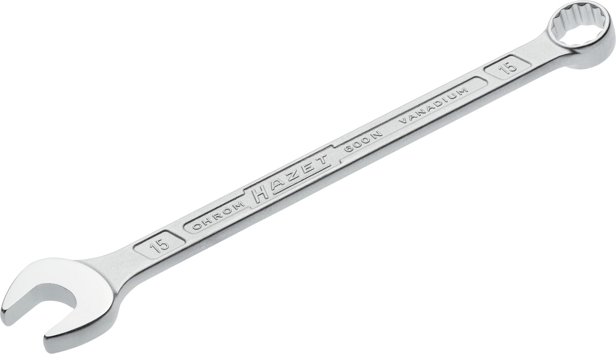 HAZET Ringsteeksleutel 600N-15 · Buitentwaalfkant tractieprofiel · SW 15 mm