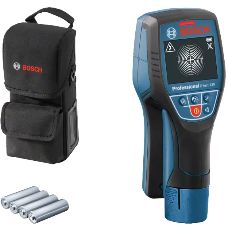 Bosch Blauw D-Tect 120 Muurscanner | 4 x AA batterij | In tas - 0601081303
