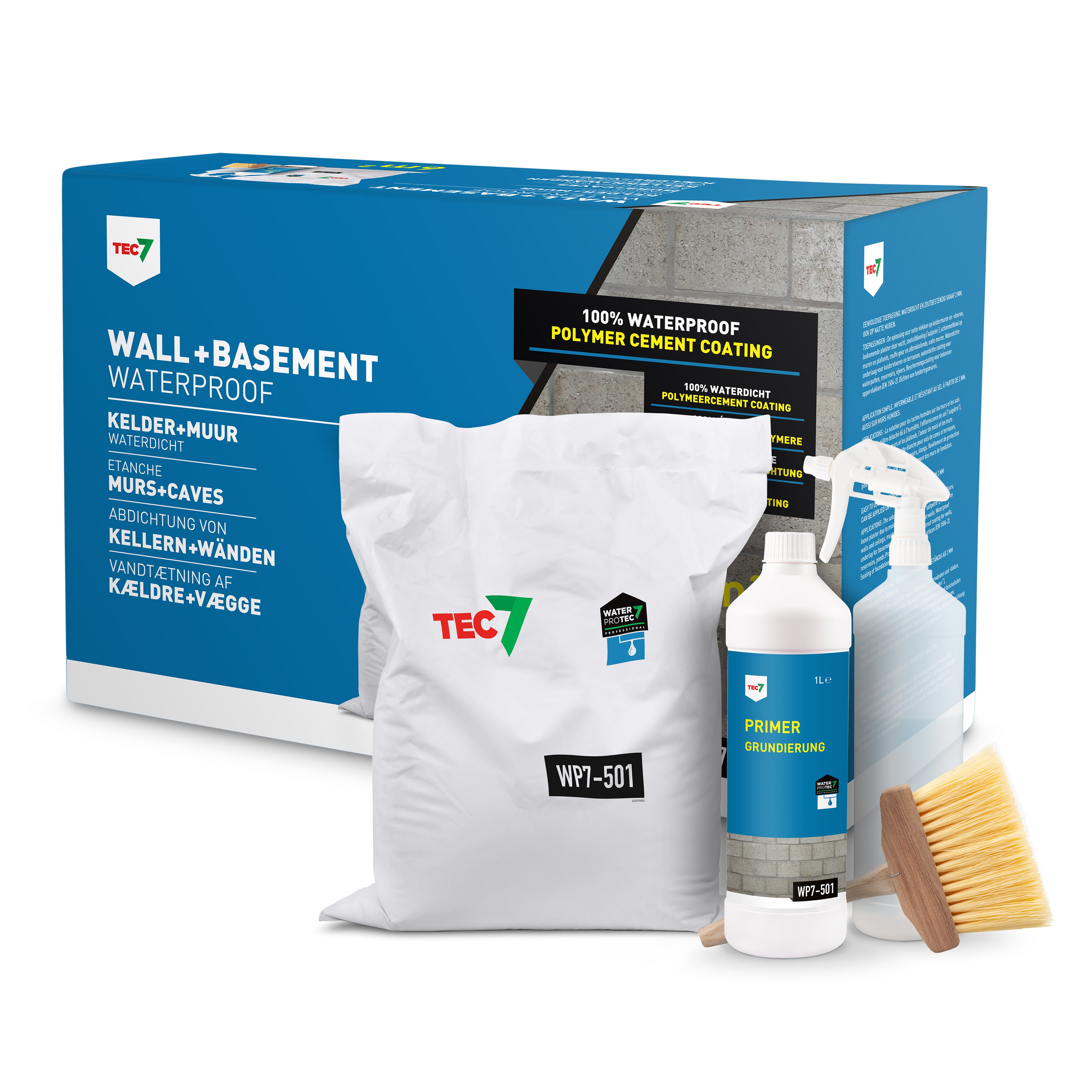 Tec7 WP7-501 Kelder + Muur Waterdicht set 10kg + 1L - 602090000