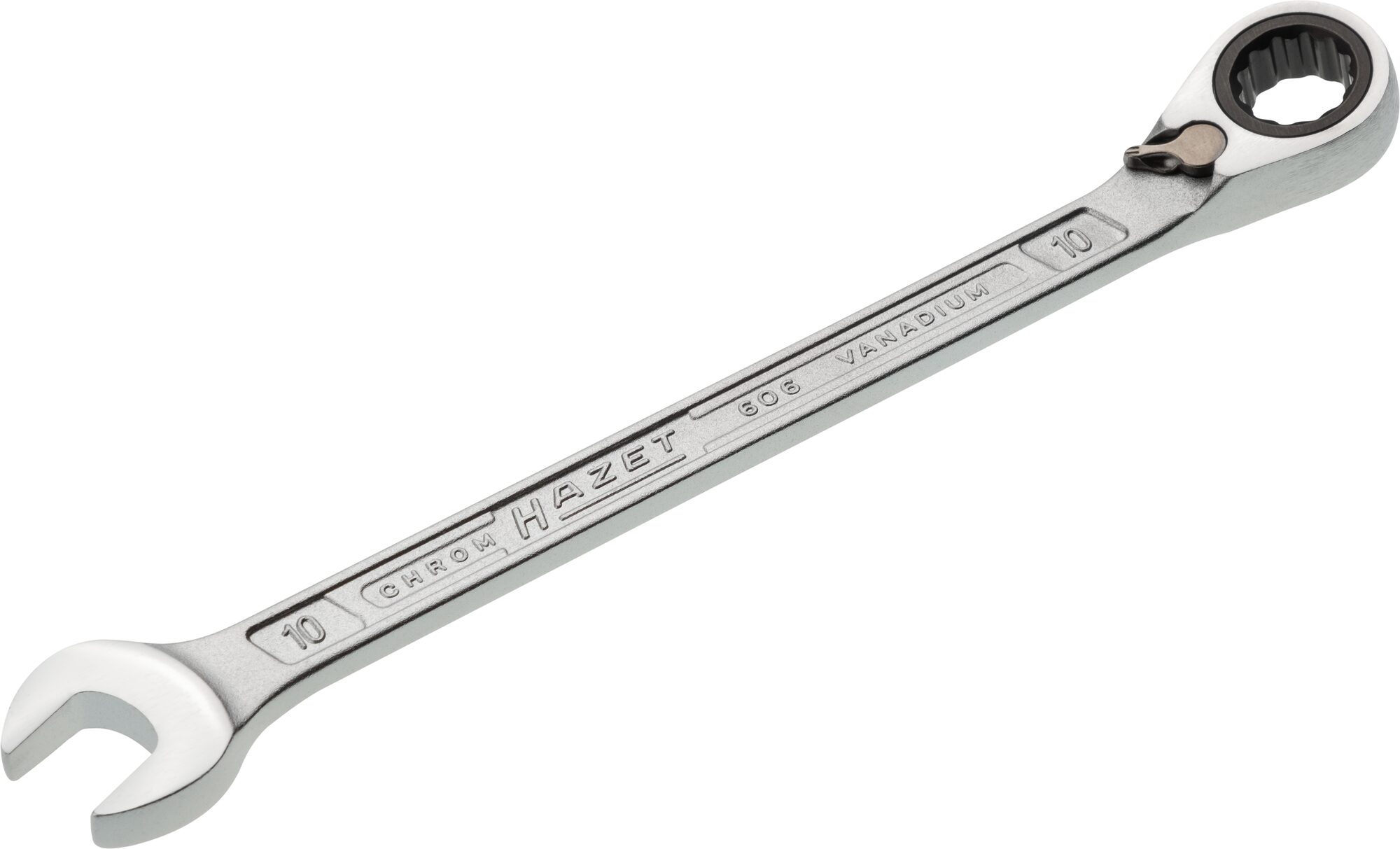 HAZET Ratelringsteeksleutel 606-10 · Buitentwaalfkant tractieprofiel · SW 10 mm