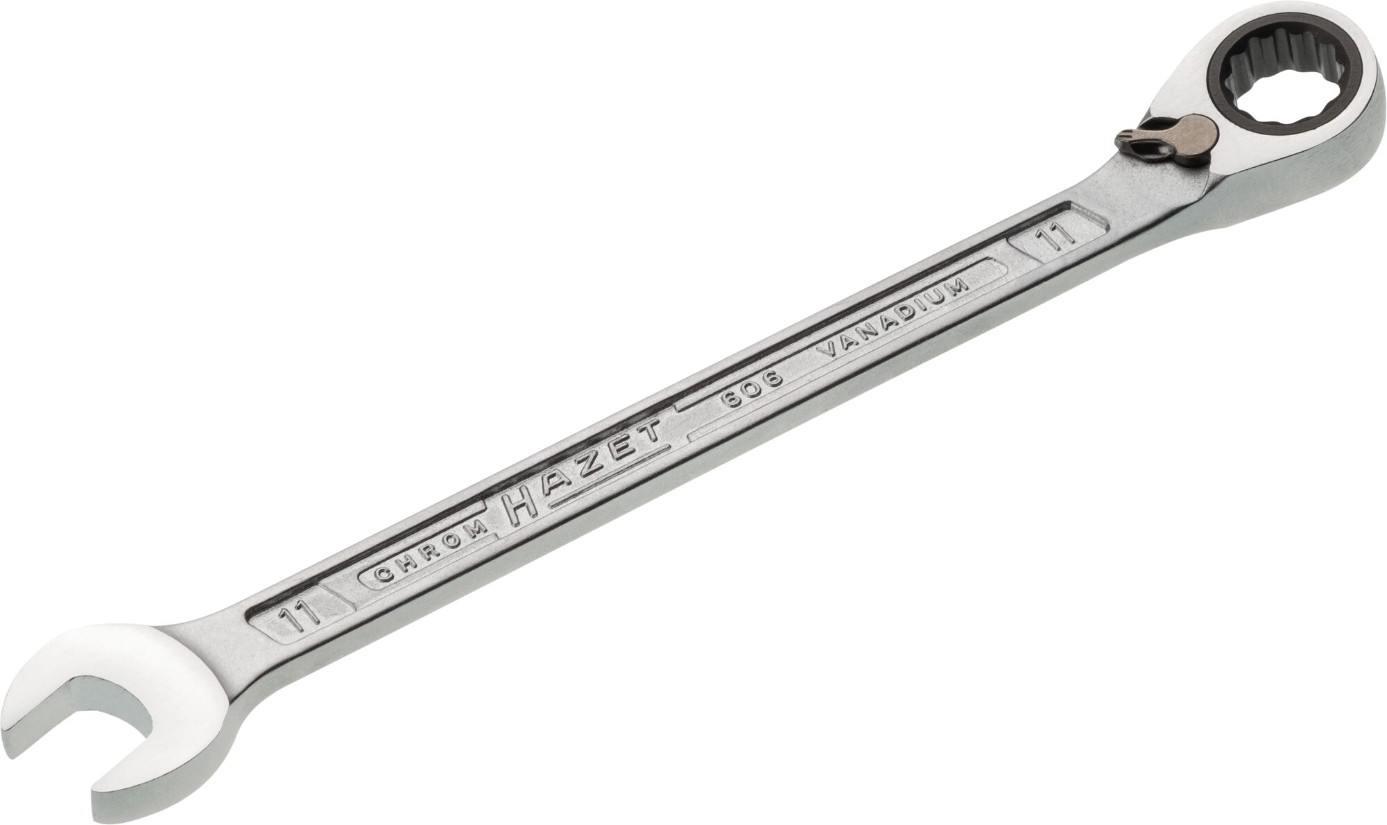 HAZET Ratelringsteeksleutel 606-11 · Buitentwaalfkant tractieprofiel · SW 11 mm