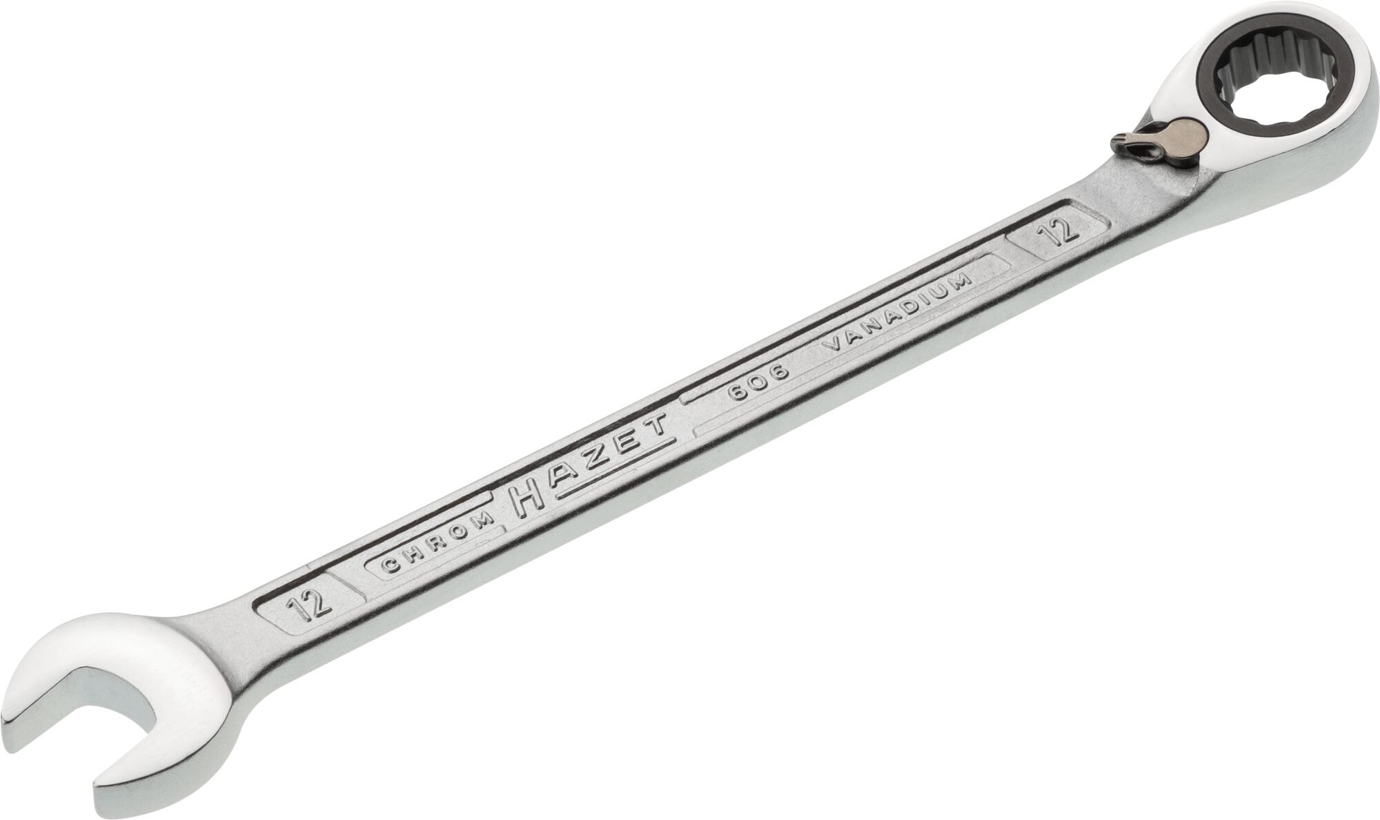 HAZET Ratelringsteeksleutel 606-12 · Buitentwaalfkant tractieprofiel · SW 12 mm