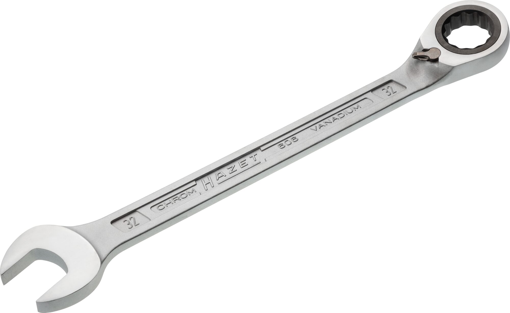 HAZET Ratelringsteeksleutel 606-32 · Buitentwaalfkant tractieprofiel · SW 32 mm