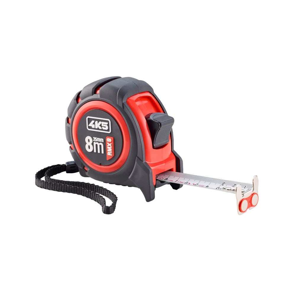 4K5 Tools RMX 8 Aan beide zijden bedrukte rolbandmaat met magnetische eindhaak 606.100-8