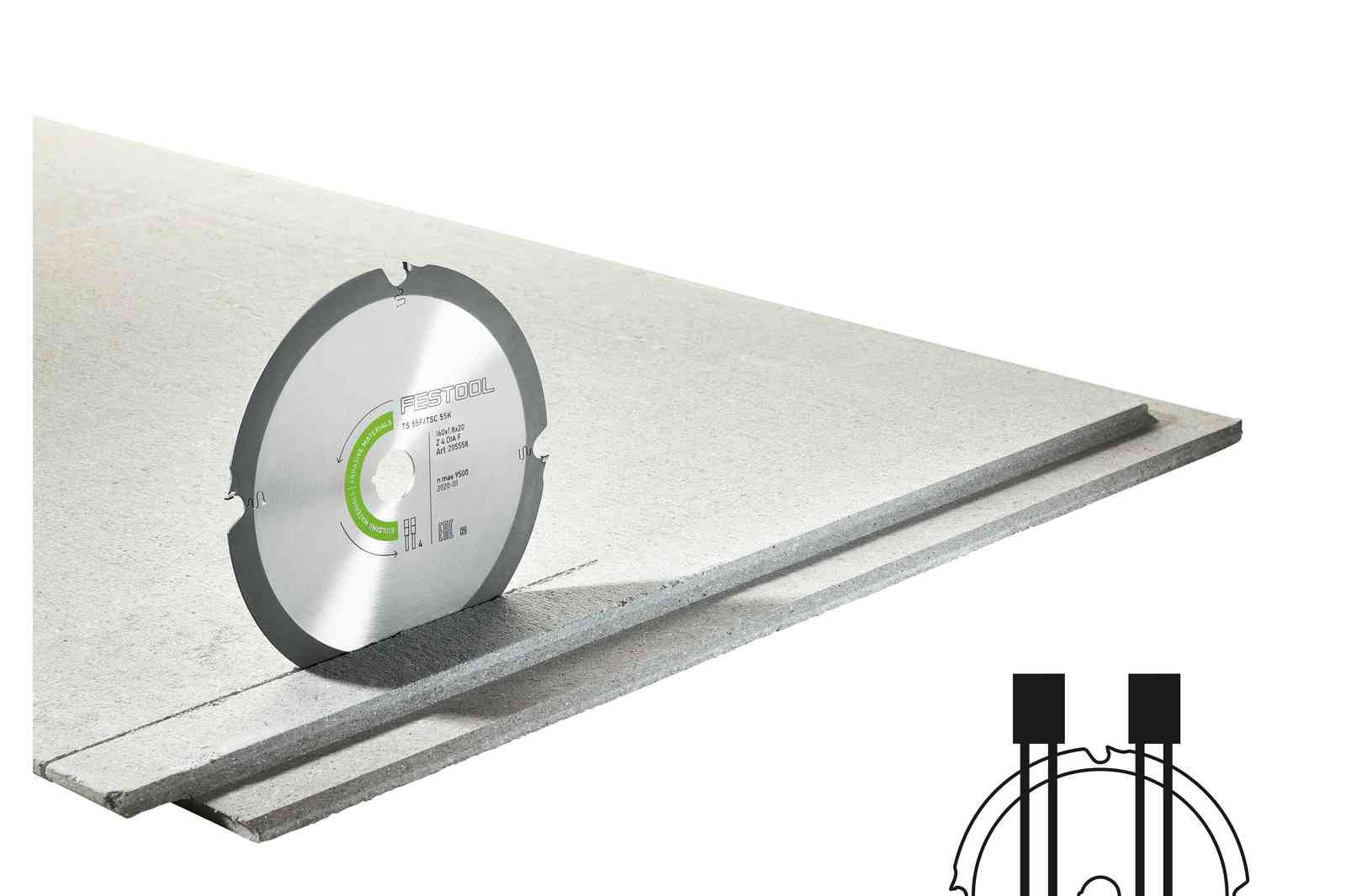 Festool Accessoires DIA Diamant-zaagblad | 160x1,8x20 F4 | Abrasive Materials - 205558