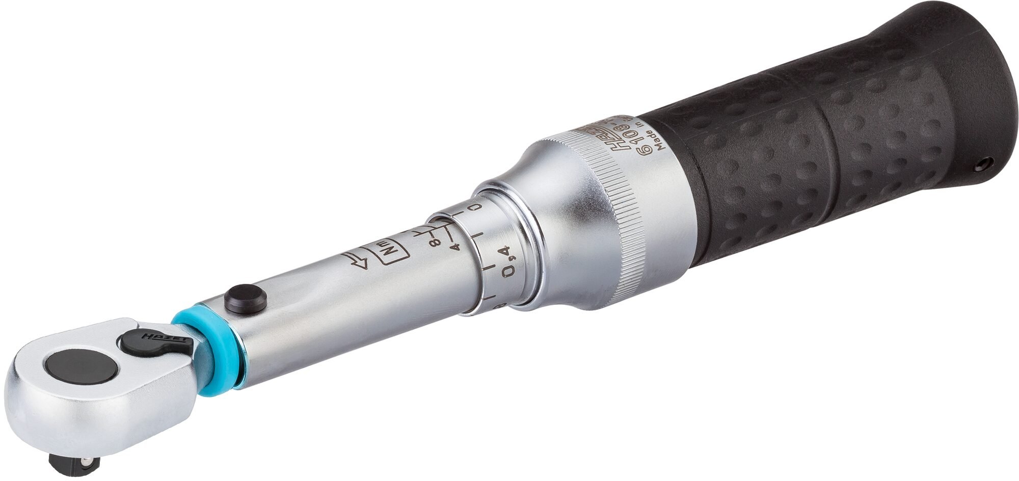 HAZET Momentsleutel 6108-1CT - Draaimomentbereik min-max: 2 - 10 Nm - Nauwkeurigheid: 2% - 1/4 inch (6,3 mm) vierkant massief - Lengte: 198 mm