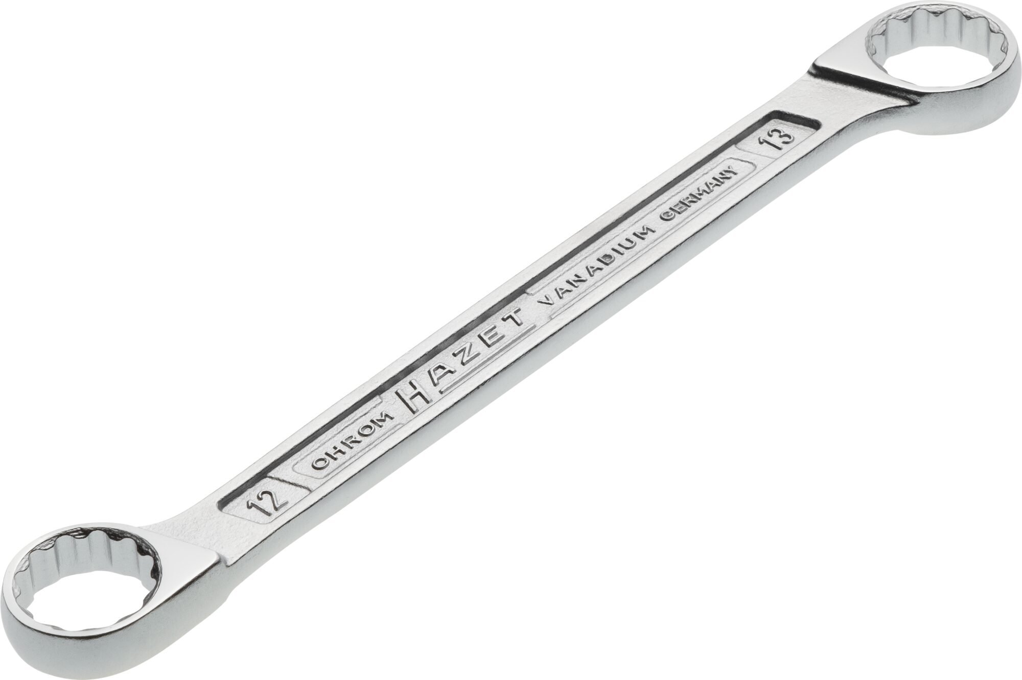 HAZET Dubbele ringsleutel 610N-12X13 · Buitentwaalfkant tractieprofiel · SW 12 x 13 mm