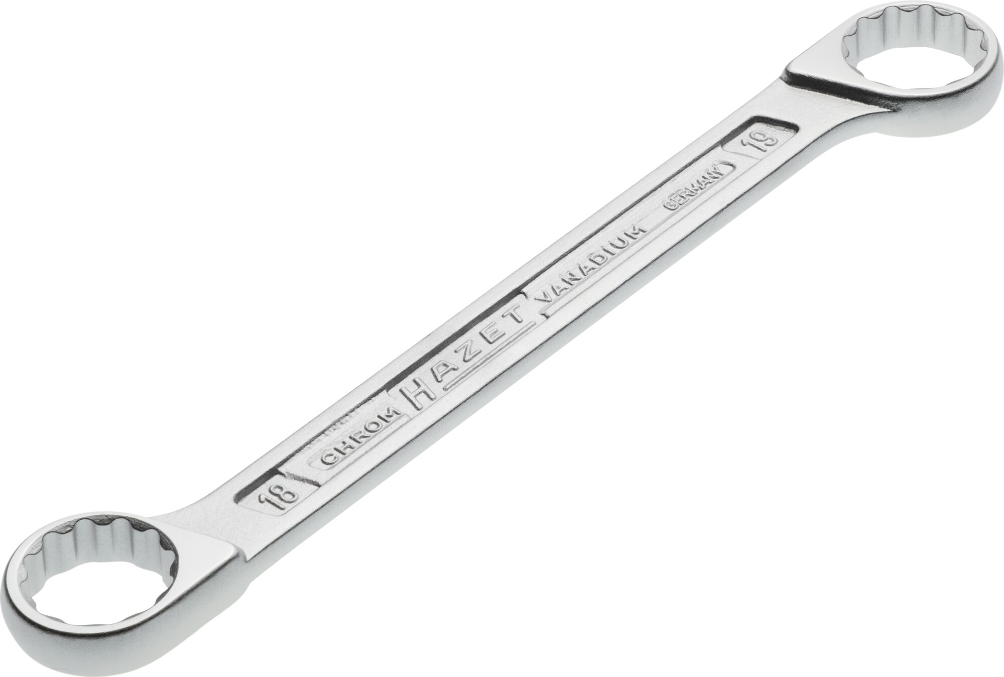 HAZET Dubbele ringsleutel 610N-18X19 · Buitentwaalfkant tractieprofiel · SW 18 x 19 mm