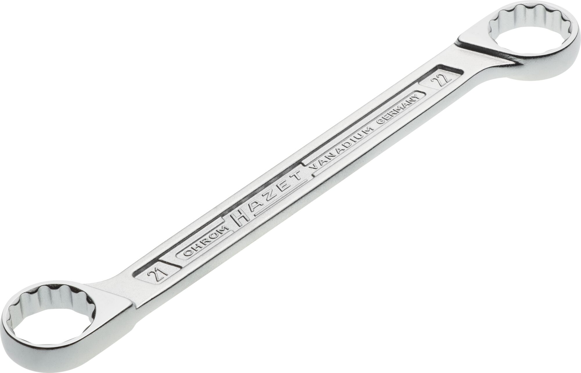 HAZET Dubbele ringsleutel 610N-21X22 · Buitentwaalfkant tractieprofiel · SW 21 x 22 mm