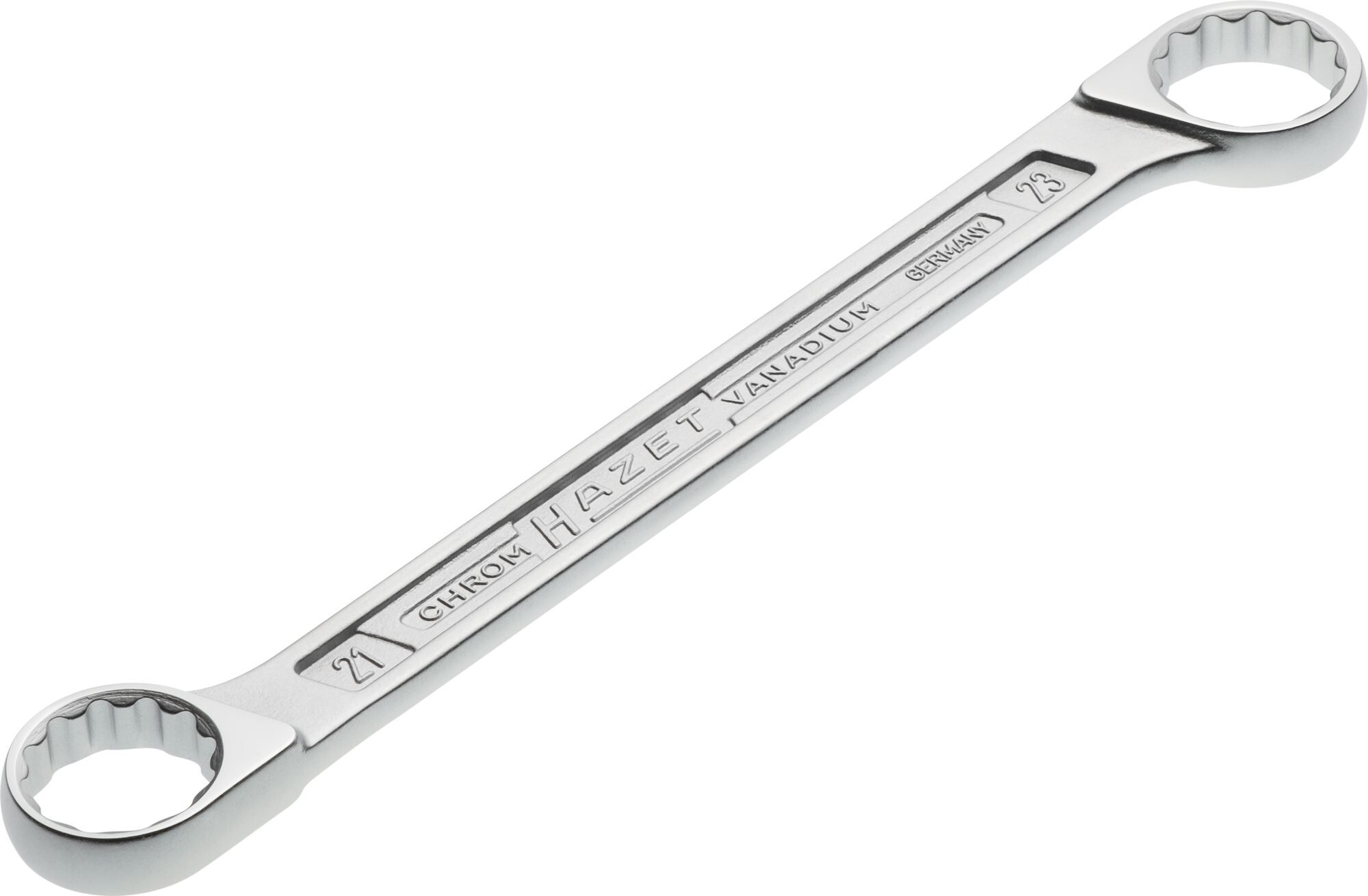 HAZET Dubbele ringsleutel 610N-21X23 · Buitentwaalfkant tractieprofiel · SW 21 x 23 mm