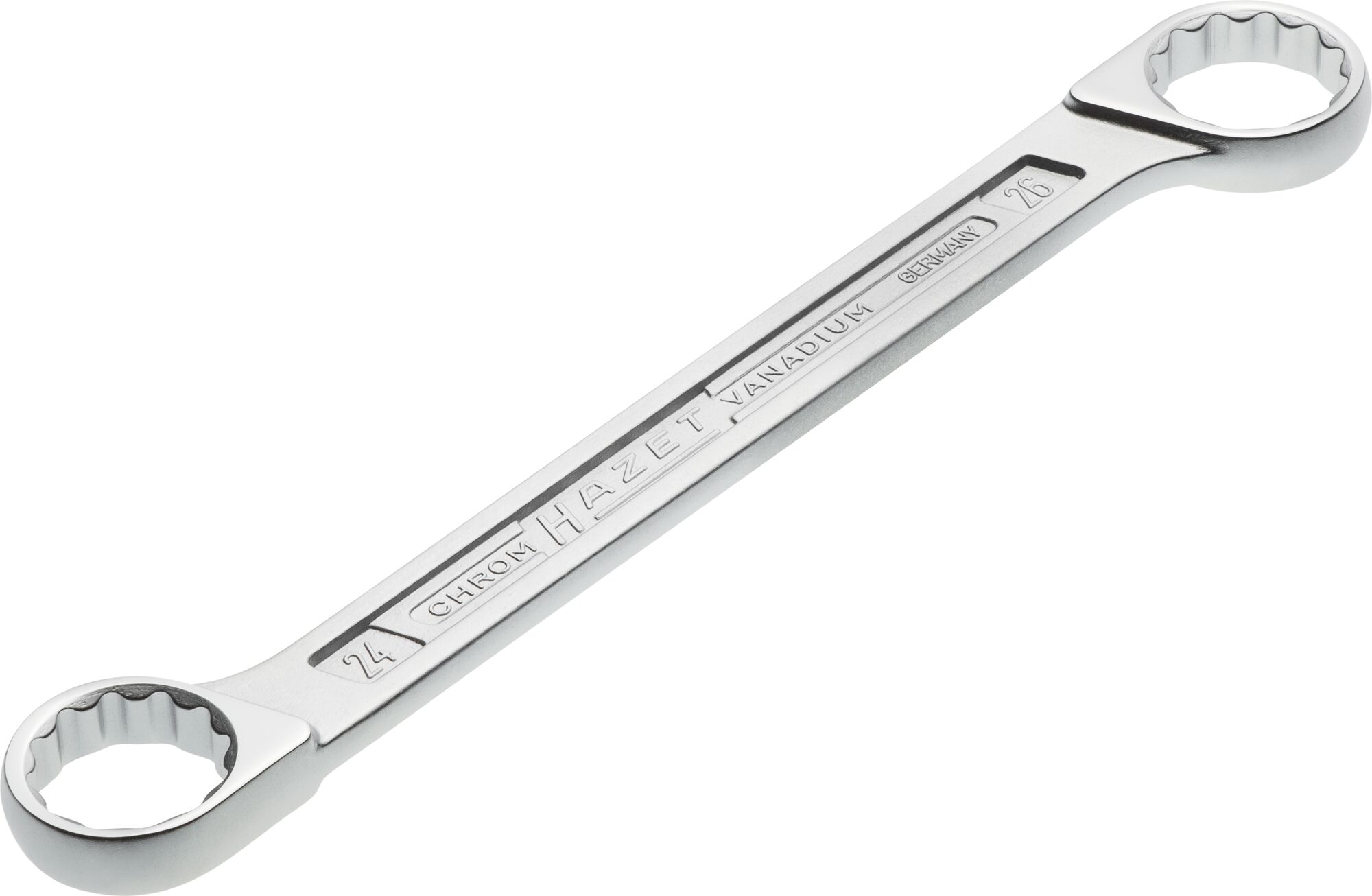 HAZET Dubbele ringsleutel 610N-24X26 · Buitentwaalfkant tractieprofiel · SW 24 x 26 mm