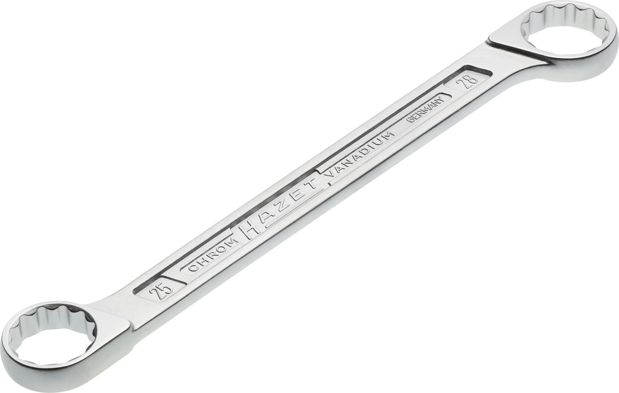 HAZET Dubbele ringsleutel 610N-25X28 · Buitentwaalfkant tractieprofiel · SW 25 x 28 mm