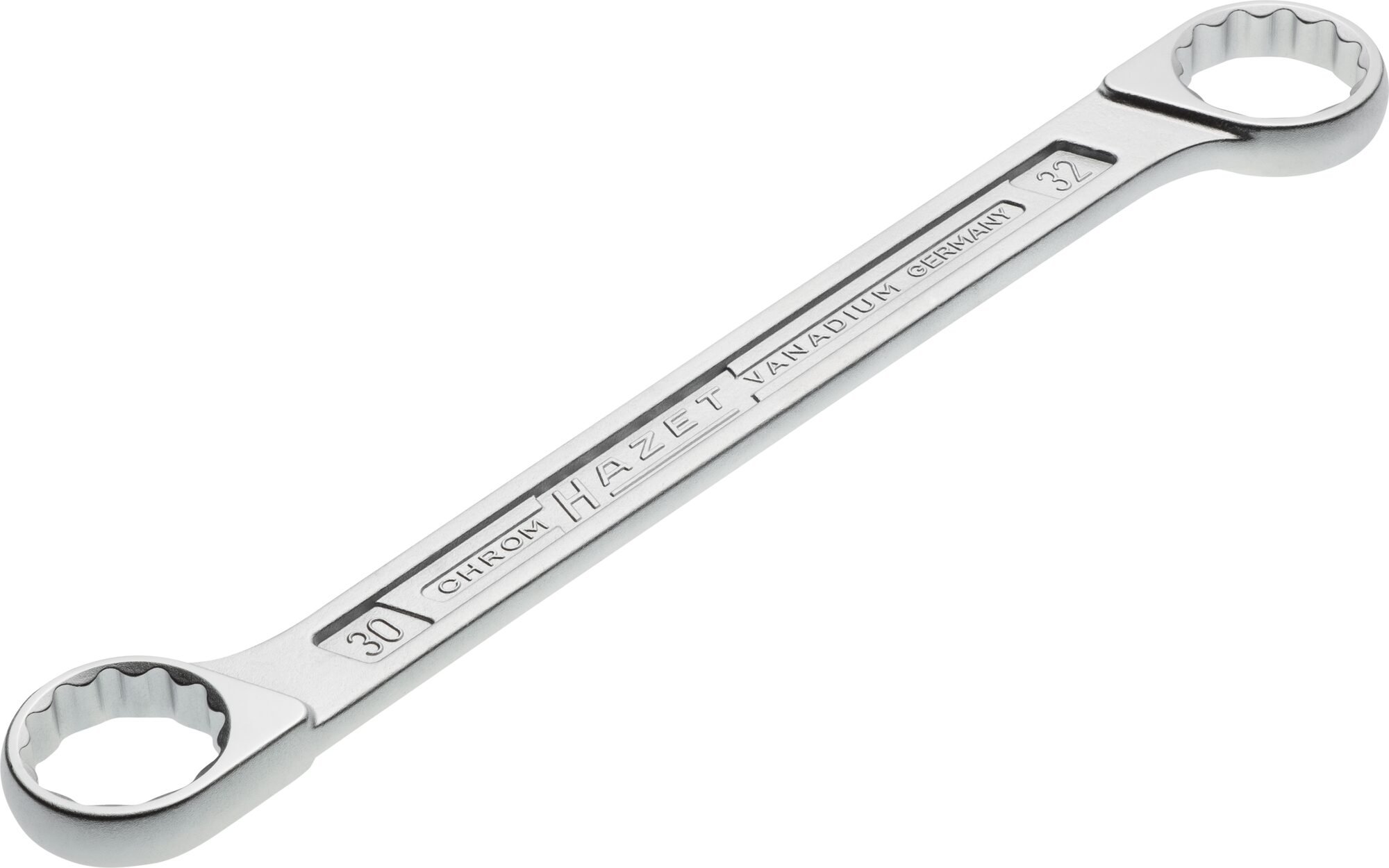 HAZET Dubbele ringsleutel 610N-30X32 · Buitentwaalfkant tractieprofiel · SW 30 x 32 mm