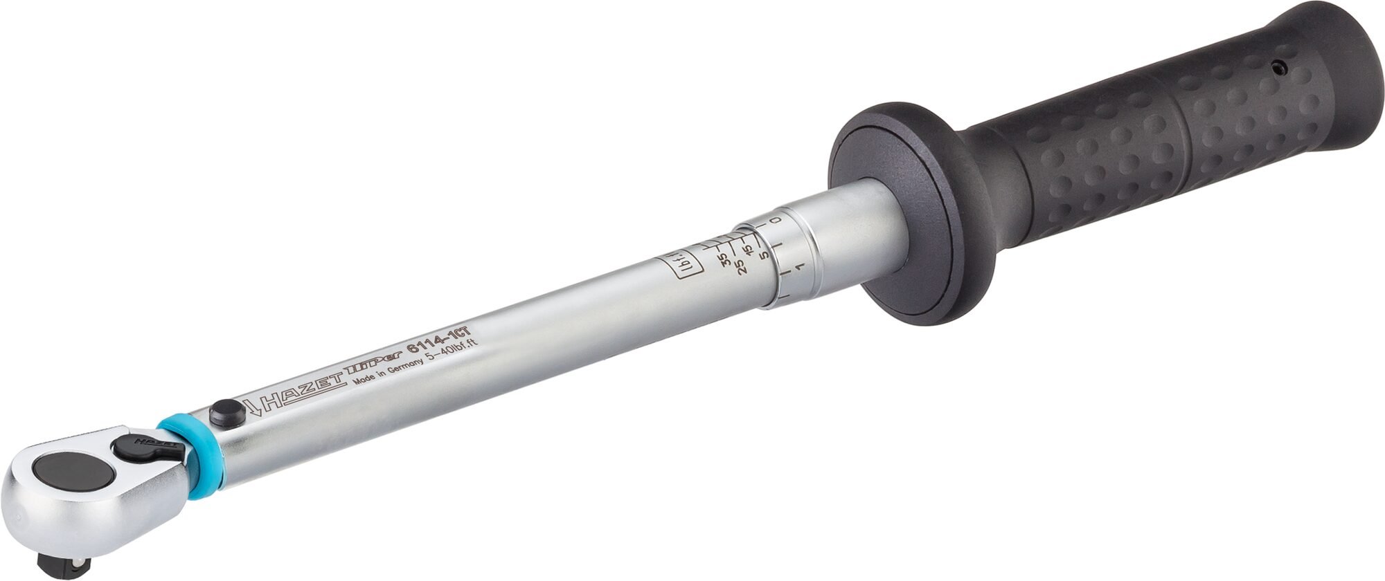HAZET Momentsleutel - US-STANDAARD 6114-1CT - Draaimomentbereik min-max: 6.8 - 54.2 Nm - lbf min.-max.: 5 - 40 lbf.ft- Nauwkeurigheid: 3% - 3/8 inch