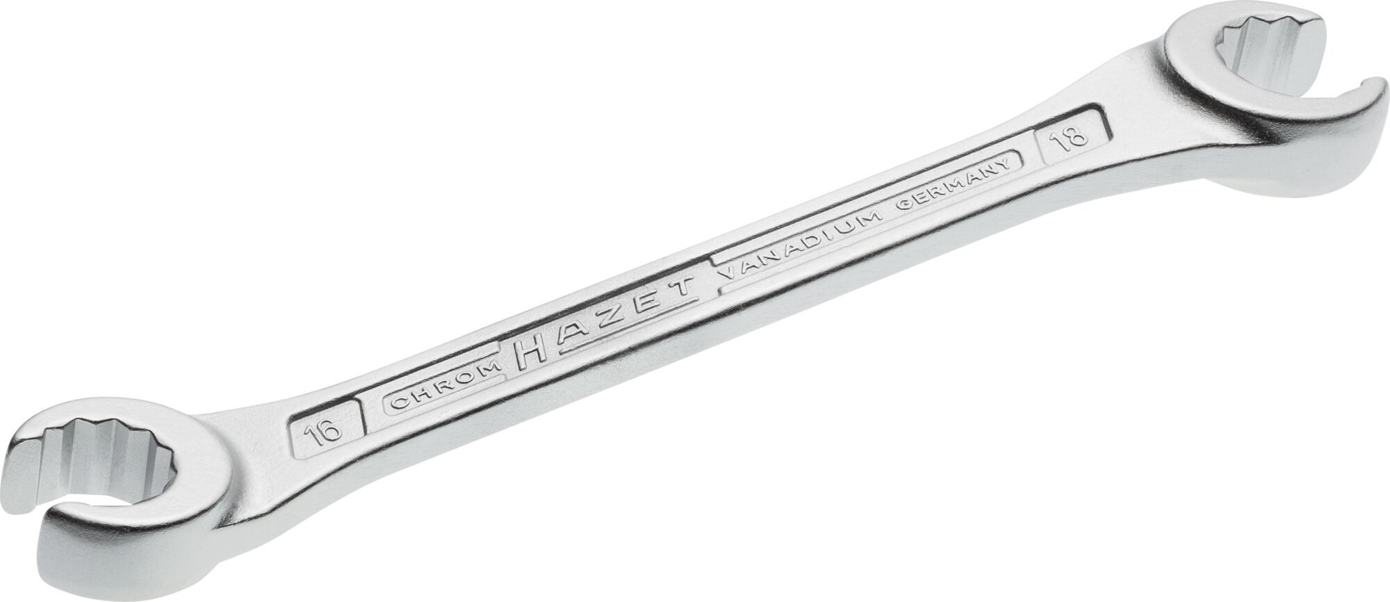 HAZET Dubbele ringsleutel · open 612-16X18 · Buitentwaalfkant profiel · SW 16 x 18 mm