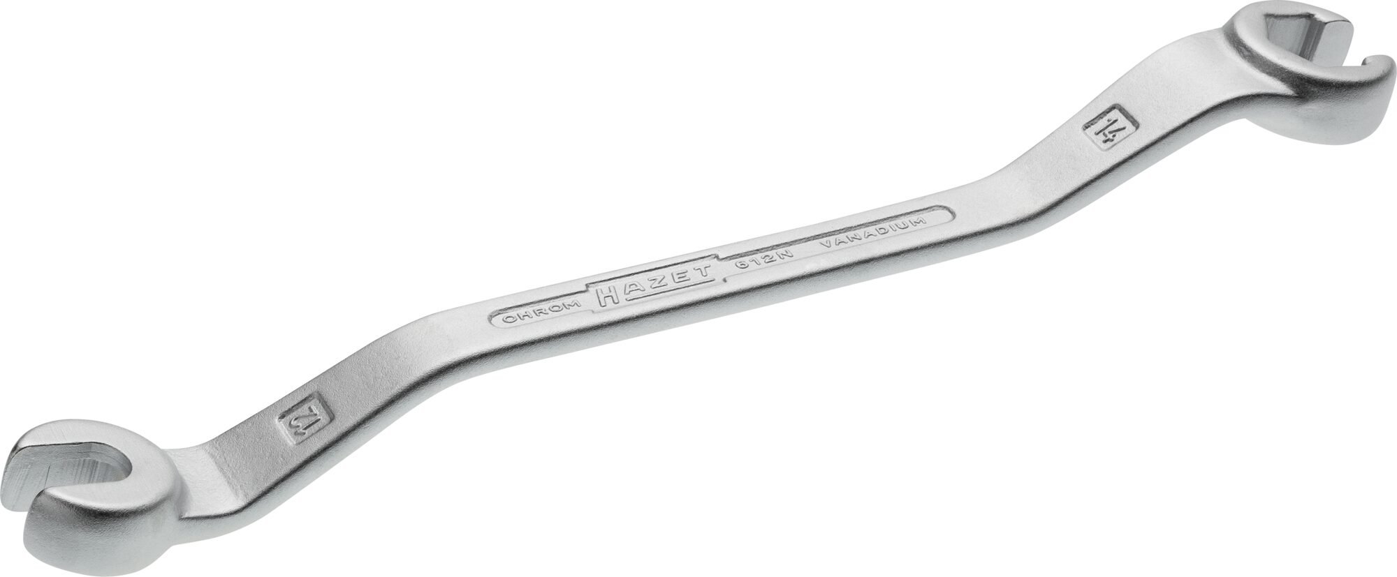 HAZET Dubbele ringsleutel · open 612N-12X14 · Buiten-zeskant-profiel · SW 12 x 14 mm