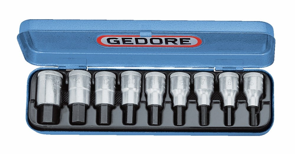 Gedore Inbusdopsleutelset 1/2" 9-dlg. - 6156410