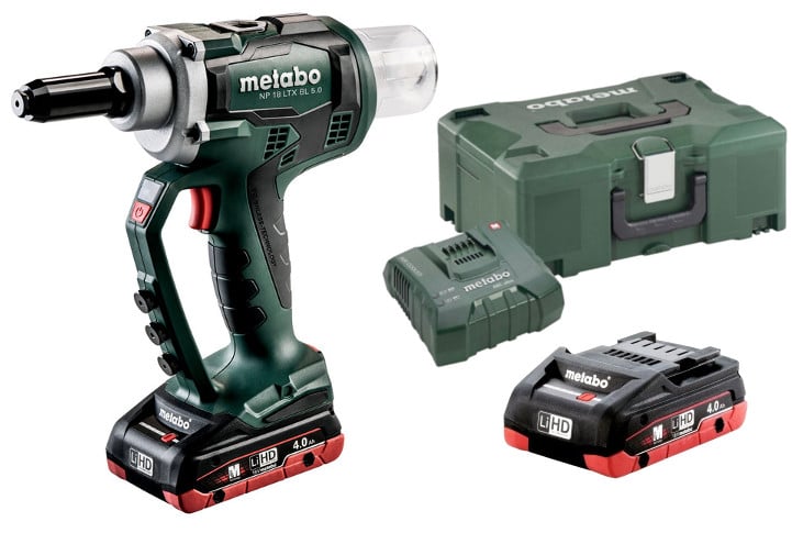 Metabo NP 18 LTX BL 5.0 LiHD Accu-klinknagelpistool 2 x 4.0Ah in Metaloc - koolborstelloos | 619002800 - 619002800