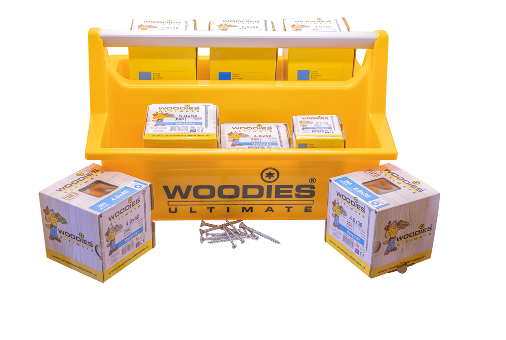 Woodies Ultimate draagkist inclusief 3.000 schroeven verzinkt | 1 stuk - 61999025