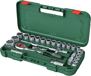 Bosch Groen 1 2" Ratchet set 25-piece (1 2" ratel 24x accessoire) 1600A02Z9F