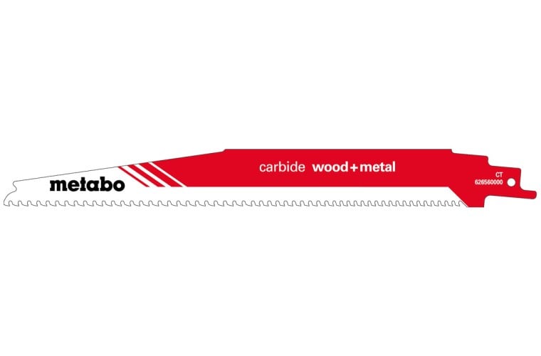 Metabo Accessoires Reciprozaagblad HM | "Carbide Wood + Metal"| 225x6-8 TPI | S1156XHM | ( 1st.) - 626560000