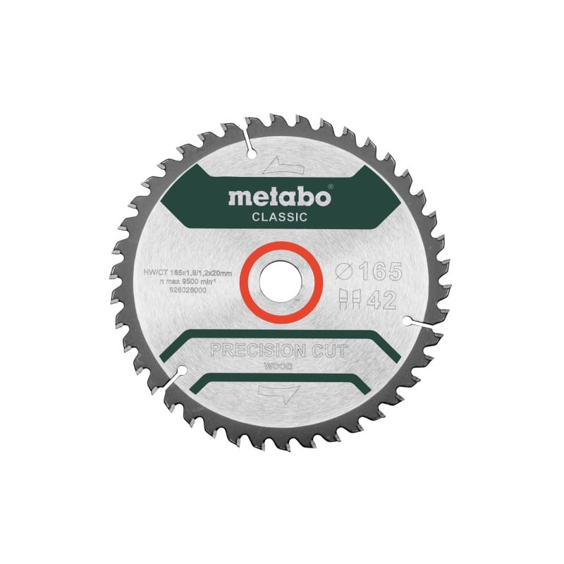 Metabo Accessoires Cirkelzaagblad PrecisionCutClassic | Ø 165x20 | 42WZ 5° /B | 628027000 628027000