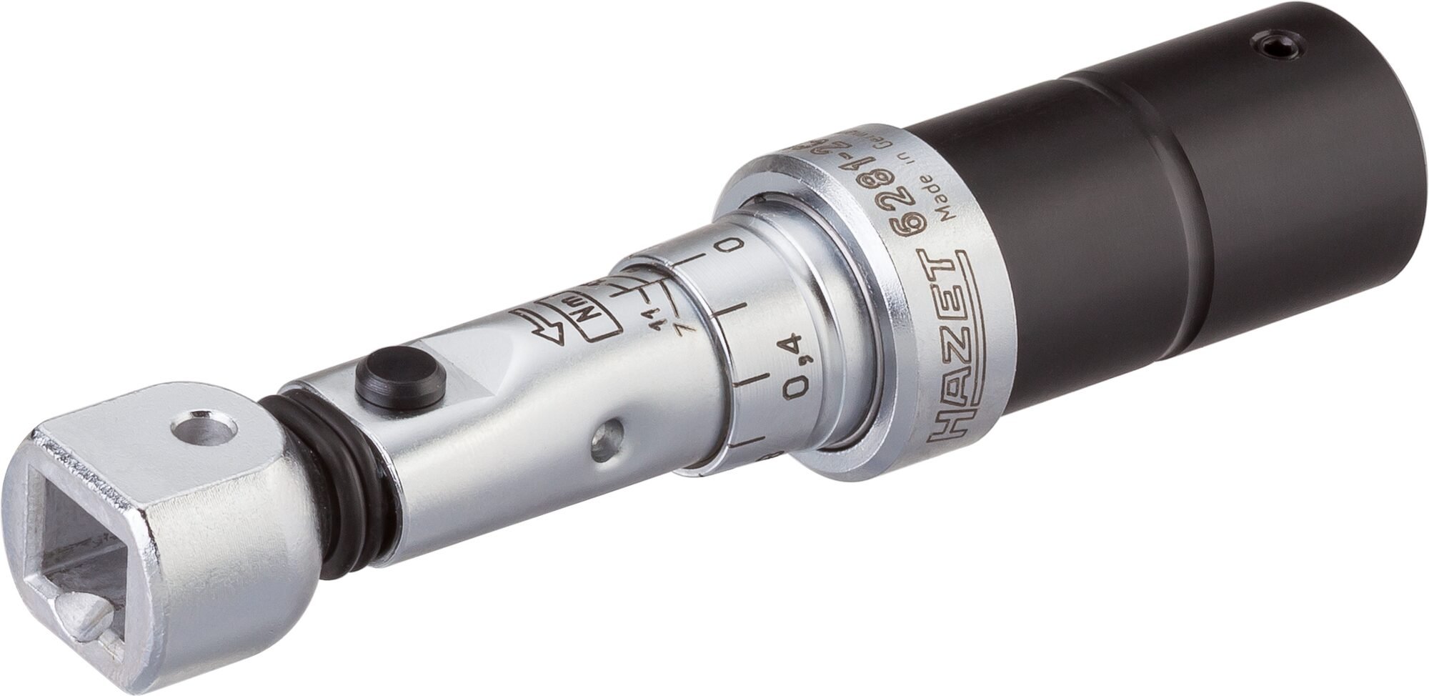 HAZET Momentsleutel 6281-2CT - Draaimomentbereik min-max: 5 - 13 Nm - Nauwkeurigheid: 4% - 9 x 12 mm insteekvierkant hol - Lengte: 125,4 mm