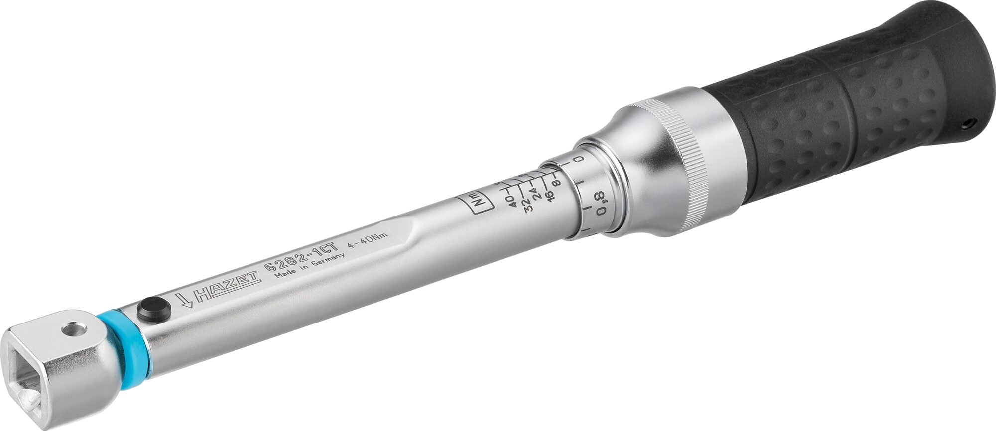 HAZET Momentsleutel 6282-1CT - Draaimomentbereik min-max: 4 - 40 Nm - Nauwkeurigheid: 2% - 9 x 12 mm insteekvierkant hol - Lengte: 240 mm