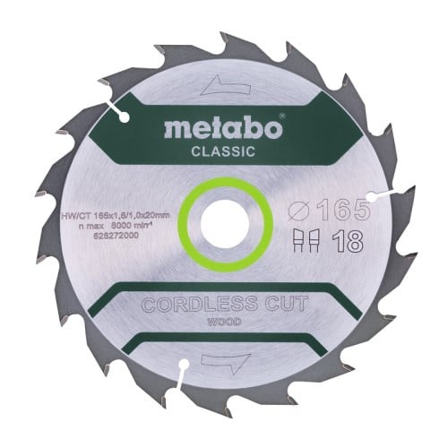 Metabo Accessoires Cirkelzaagblad | HW/CT | 165x20mm | 18 WZ - 628272000