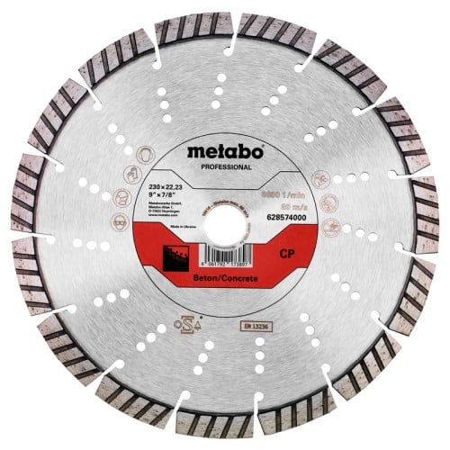 Metabo Accessoires Diamant slijpschijf | Ø 230x22,23mm | "CP" | Beton "professional" - 628574000