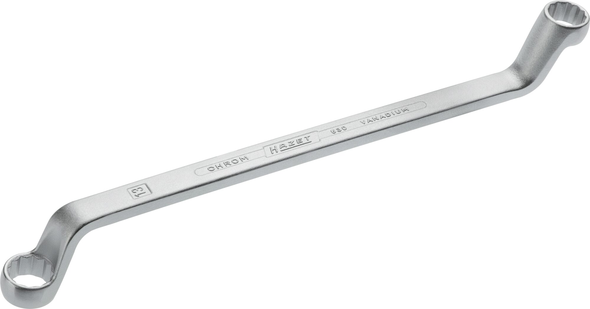 HAZET Dubbele ringsleutel 630-12X13 · Buitentwaalfkant tractieprofiel · SW 12 x 13 mm