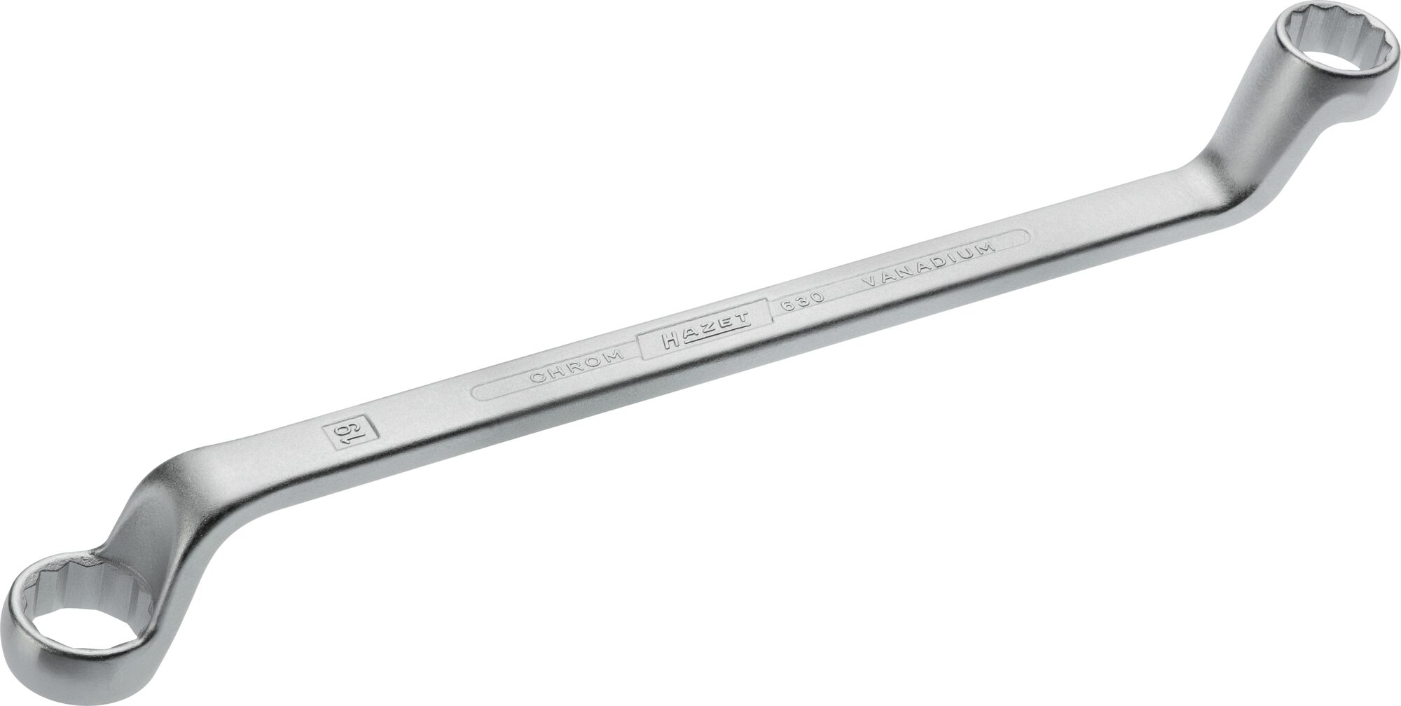 HAZET Dubbele ringsleutel 630-17X19 · Buitentwaalfkant tractieprofiel · SW 17 x 19 mm