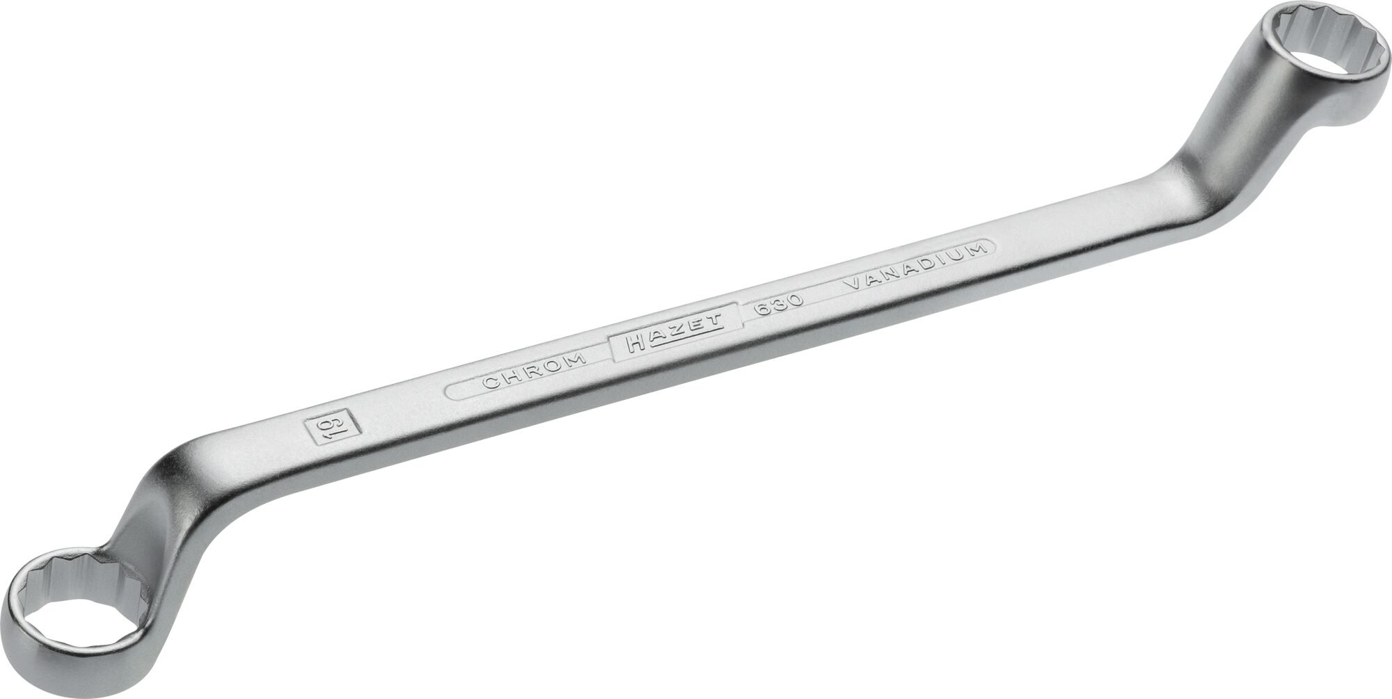 HAZET Dubbele ringsleutel 630-18X19 · Buitentwaalfkant tractieprofiel · SW 18 x 19 mm