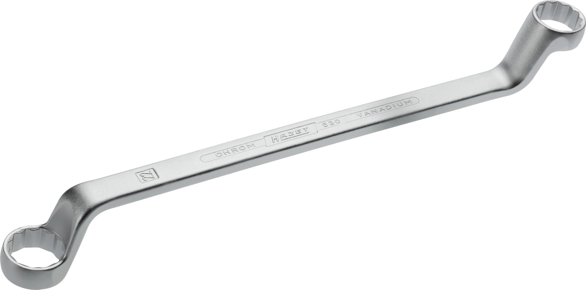 HAZET Dubbele ringsleutel 630-20X22 · Buitentwaalfkant tractieprofiel · SW 20 x 22 mm